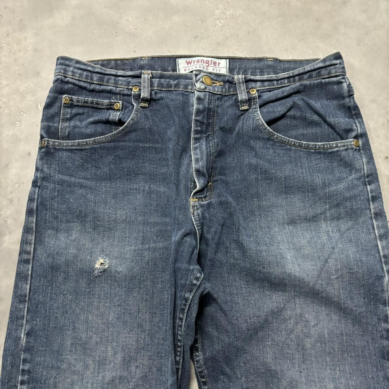 Japanese Brand × Vintage Crazy Vintage Y2K/2000s Grunge Dark Wash Essential Denim Jeans! Size US 33 - 5 Thumbnail