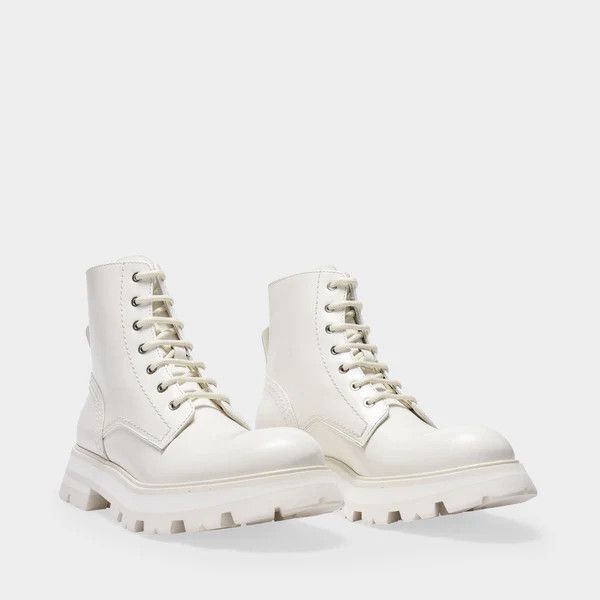 Alexander McQueen o1y0225 Ankle Boots in White Size US 9 / IT 39 - 2 Thumbnail