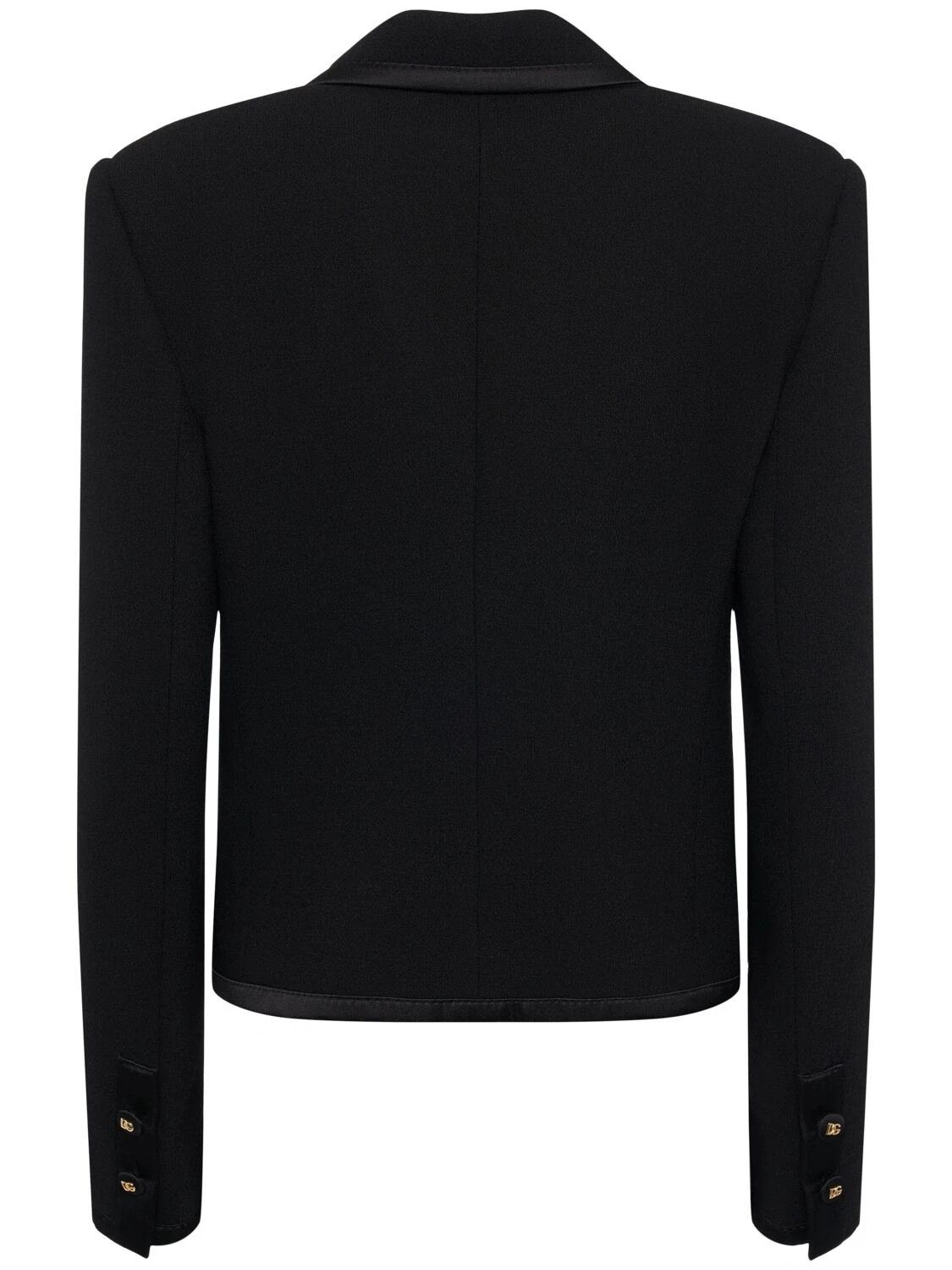 Dolce & Gabbana DOLCE&GABBANA Black Wool DBL Breasted Jacket New Auth Size L / US 10 / IT 46 - 2 Thumbnail