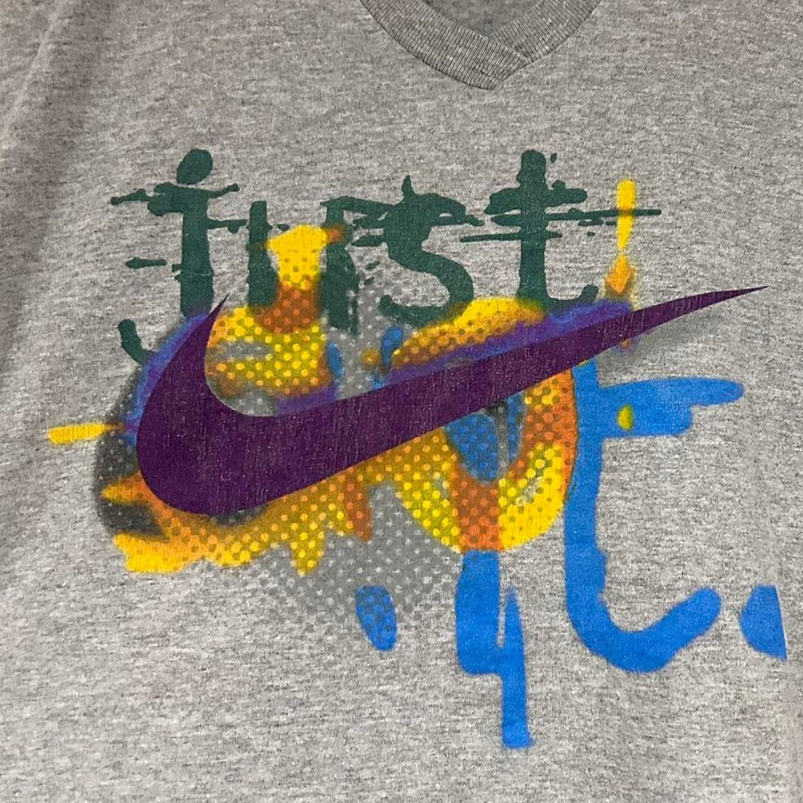 Nike Vintage Nike Just Do It V Neck Shirt Size US L / EU 52-54 / 3 - 2 Thumbnail