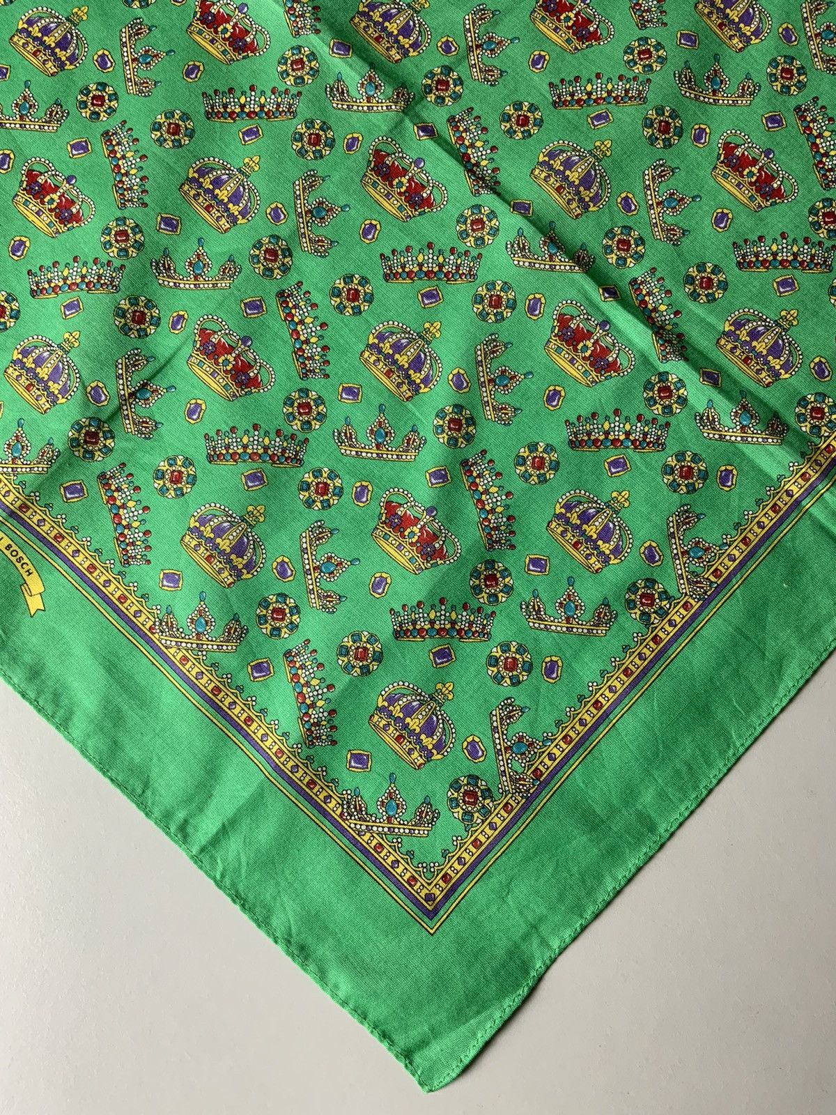 Vintage Huis Ten Bosch Monogram Italy Made Bandana Handkercheif Size ONE SIZE - 7 Thumbnail