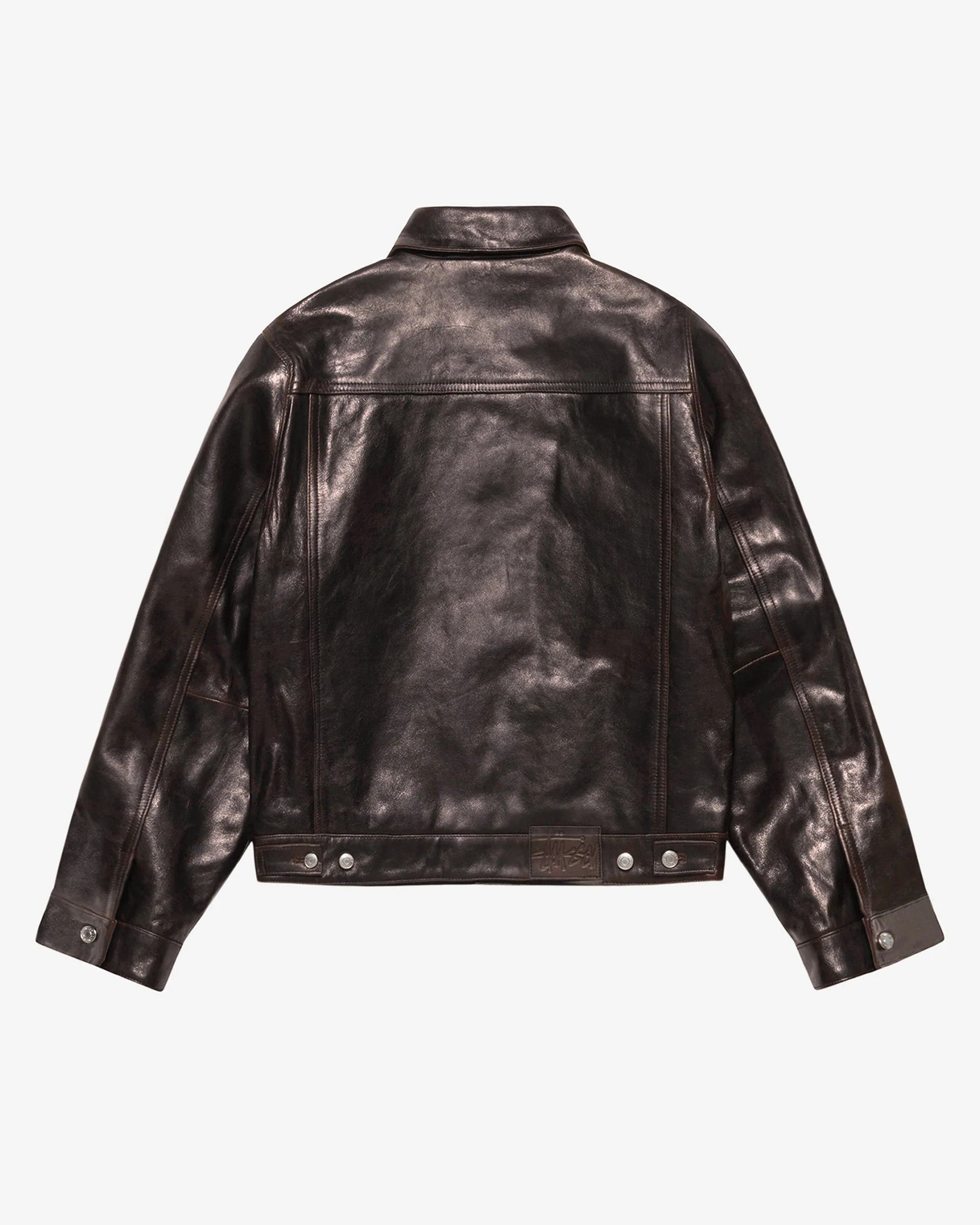 Stussy Men's Leather Trucker Size US M / EU 48-50 / 2 - 2 Thumbnail
