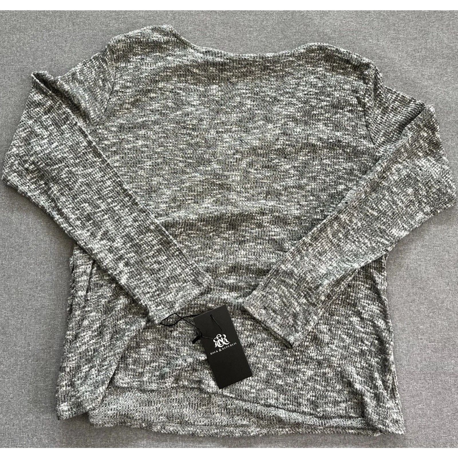 Rock & Republic rock & republic Black & Gray v-neck Blouse size XL Size XL / US 12-14 / IT 48-50 - 2 Thumbnail