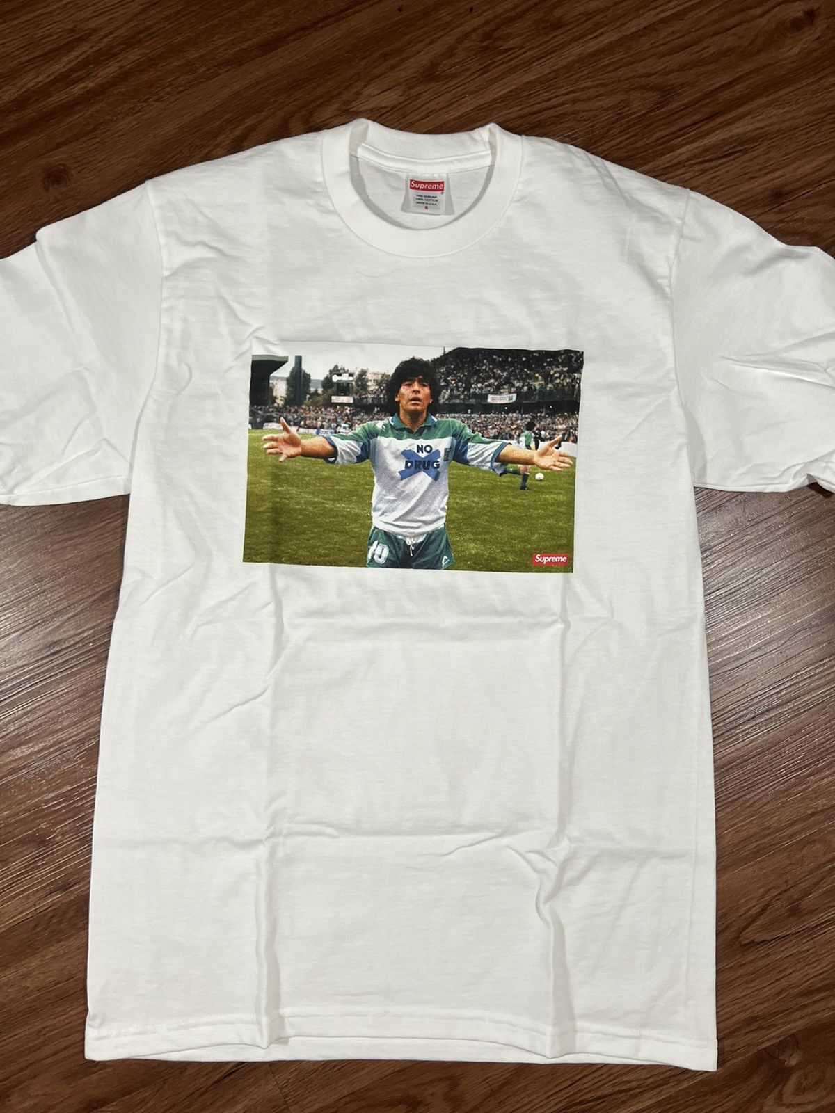 Pre-owned Hypebeast X Supreme Maradona Tee In White