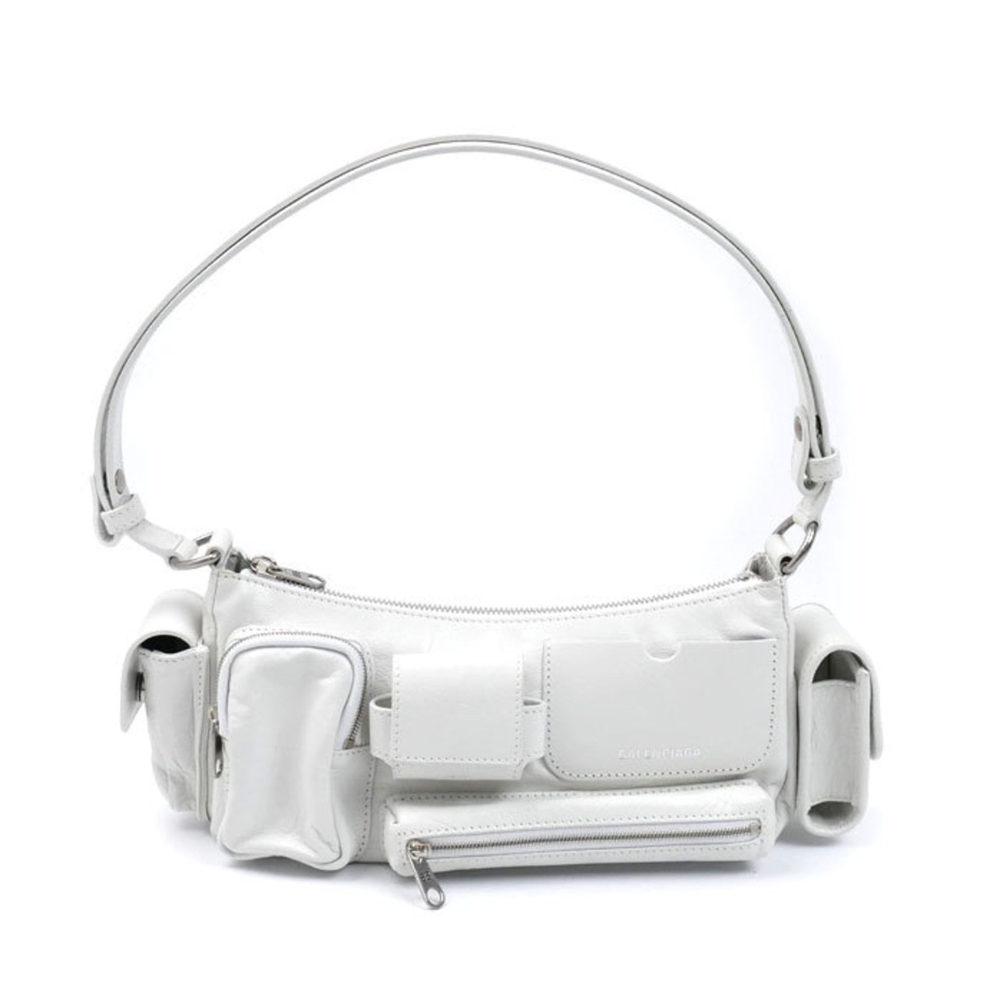Balenciaga BALENCIAGA Super Busy Shoulder Bag, White, 802227, Women's Size ONE SIZE - 1 Thumbnail