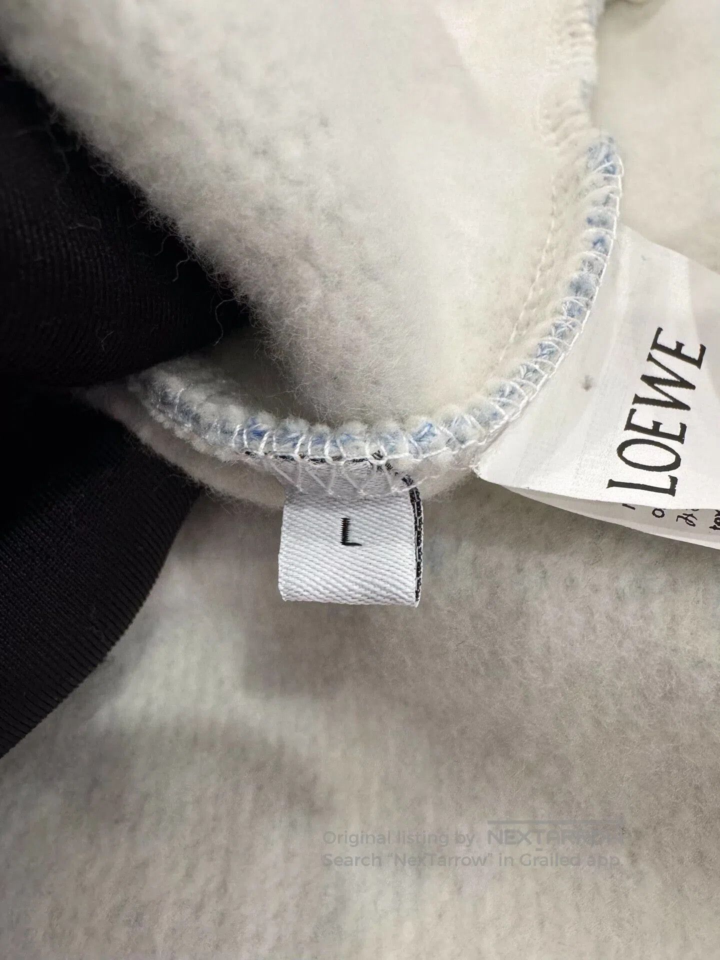 Loewe light blue embroidered logo long-sleeve sweatshirt. Size US L / EU 52-54 / 3 - 6 Thumbnail