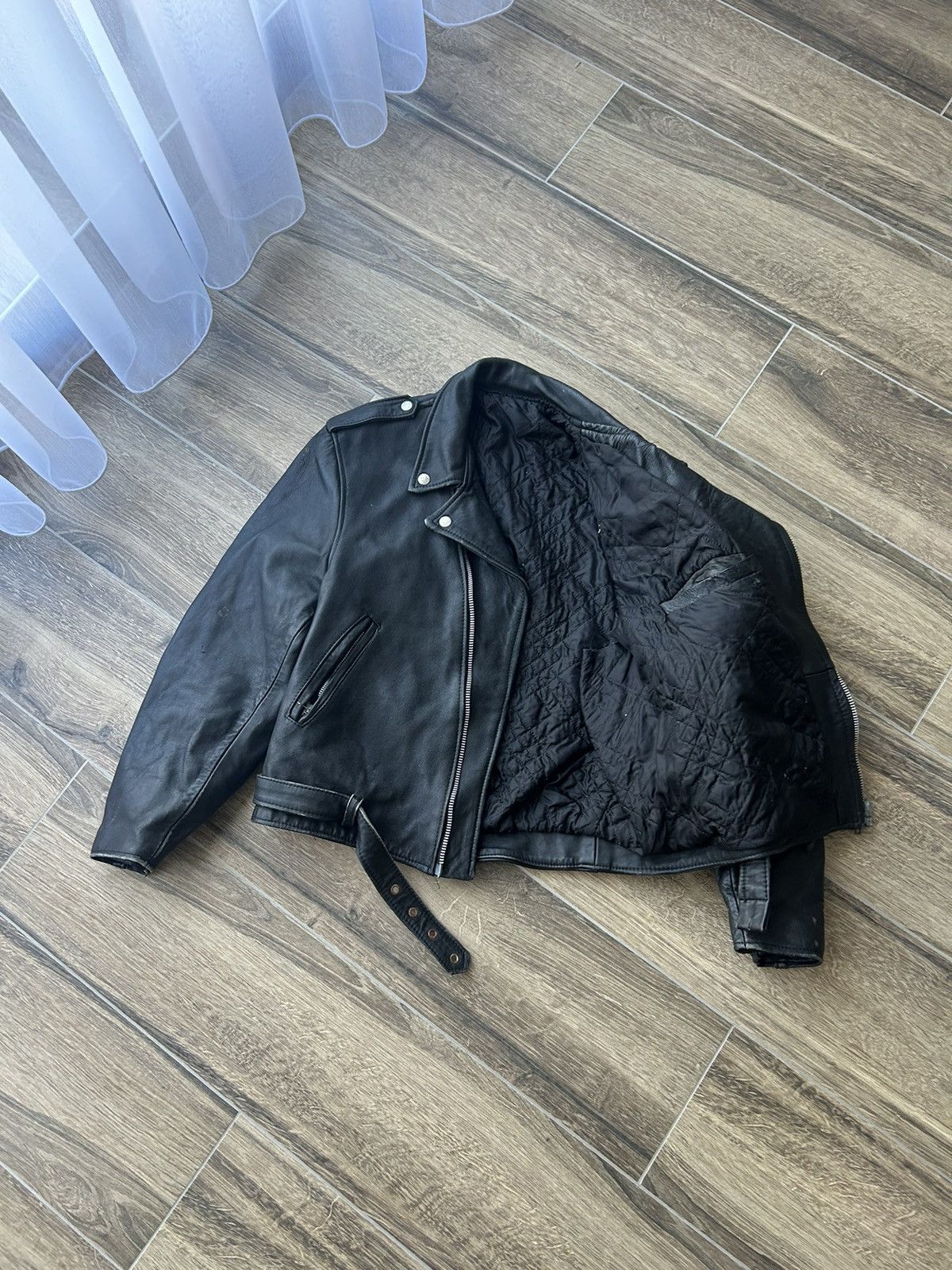 Genuine Leather × Vintage Vintage T Bird’s leather bikers jacket mens y2k motorcycle Size US M / EU 48-50 / 2 - 3 Thumbnail