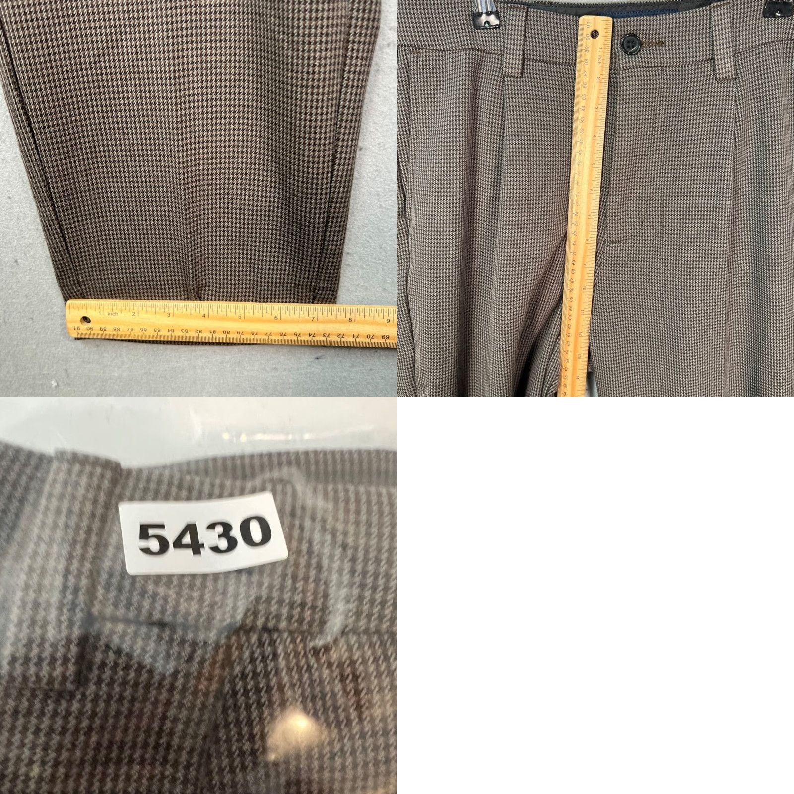 Abercrombie & Fitch Abercrombie & Fitch Mens Dress Pants 34 x 30 Brown Houndstooth Straight Pocket Slash Front Pleated Casual Lightweight 8/10 Vintage No N/A Size US 34 / EU 50 - 8 Thumbnail