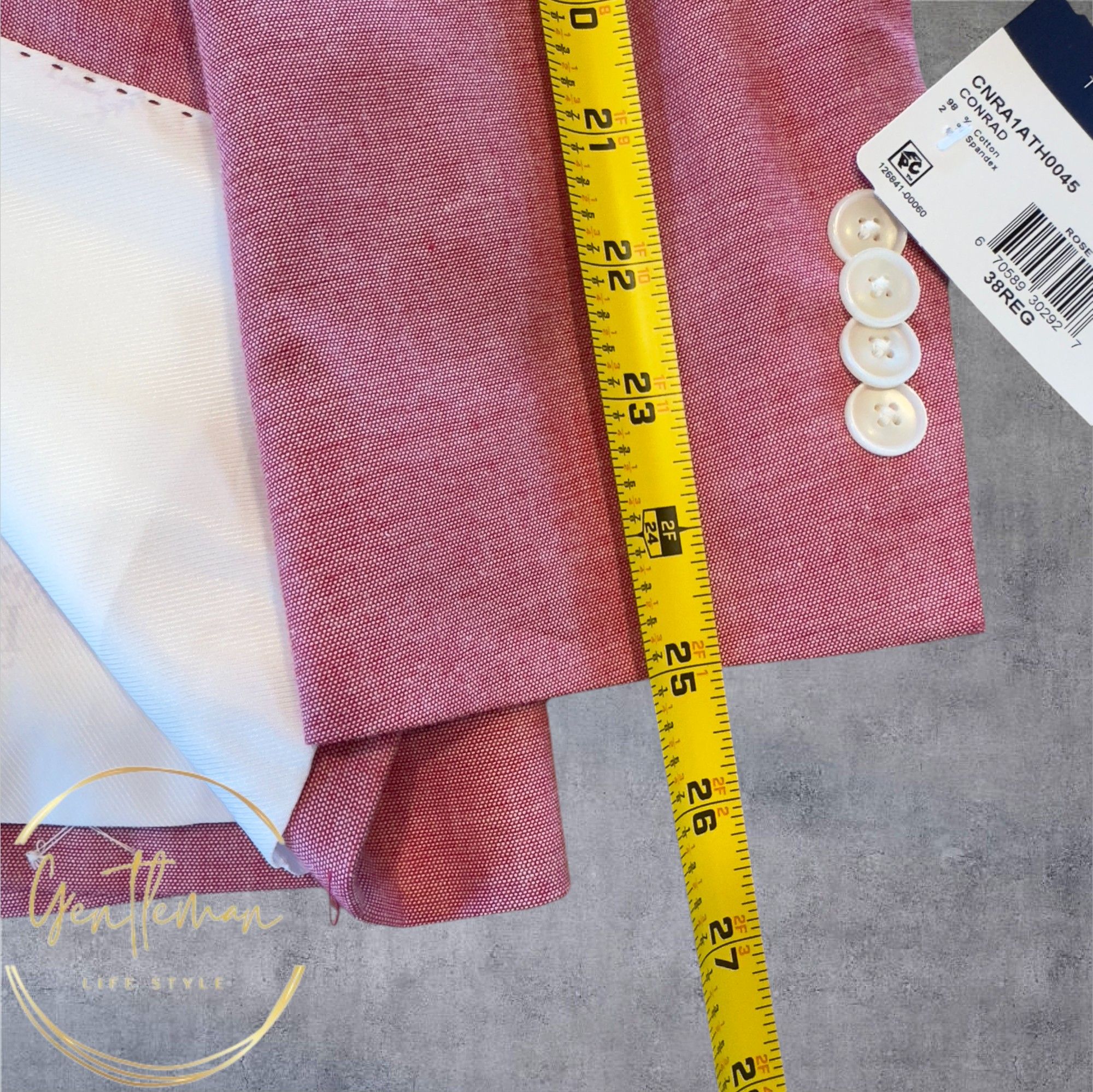 Tommy Hilfiger TOMMY HILFIGER Mens Blazer Sport Coat Jacket 40R Pink Size 38R - 7 Thumbnail