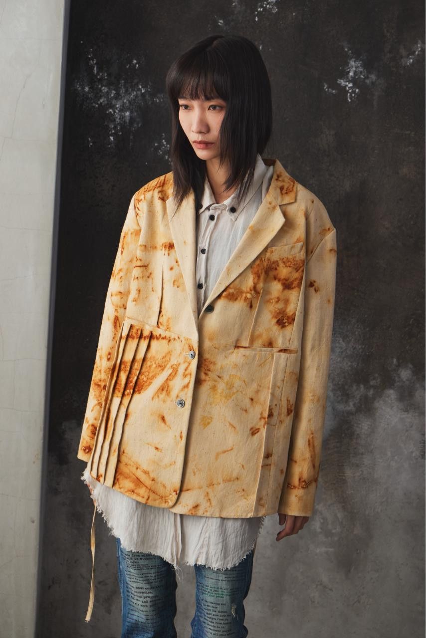 Professor.E Professor.E Abstract Cut Out Blazer - Rusted Dyed Size XS / US 0-2 / IT 36-38 - 4 Thumbnail
