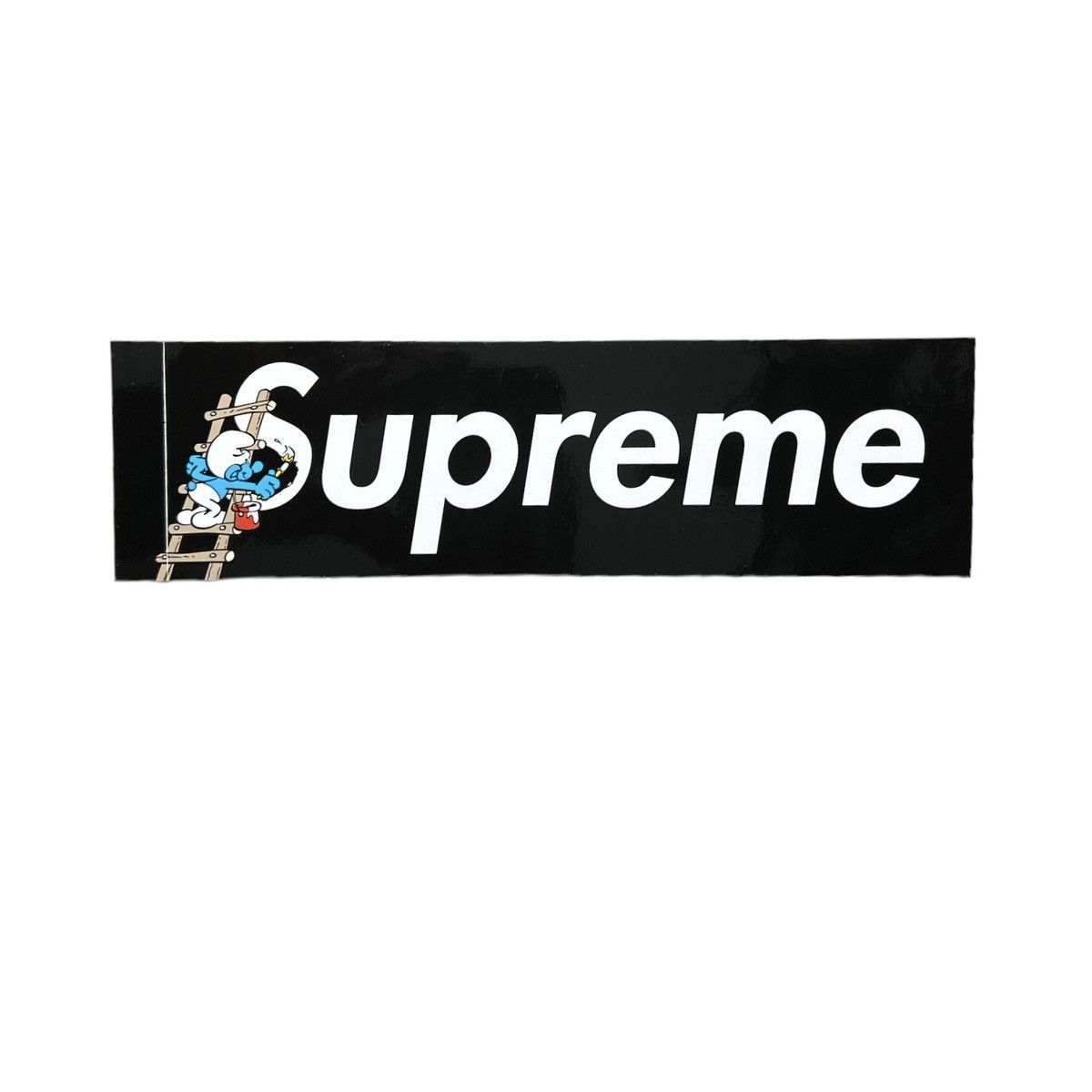 Supreme Smurfs Box Logo Sticker Black 100% Authentic FW20
