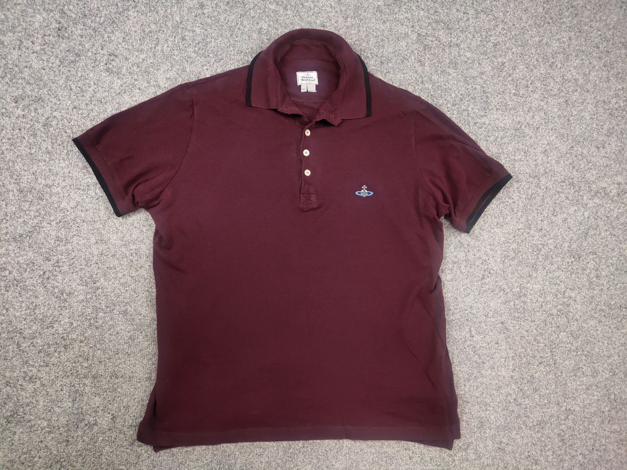 Vivienne Westwood Embroidered Logo Dark Polo Shirt Tee