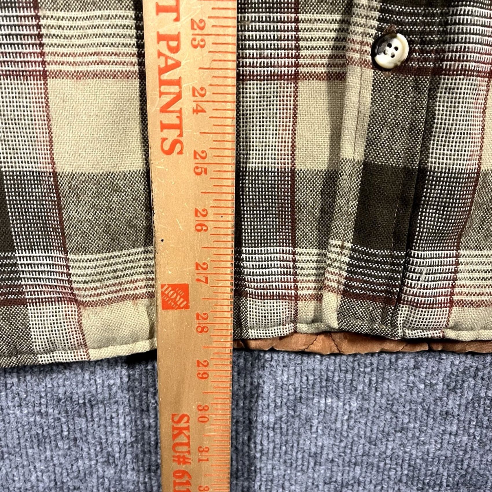 Sears VINTAGE Sears Fieldmaster Jacket Mens L Brown Plaid Quilted Flannel 70s Size US L / EU 52-54 / 3 - 6 Thumbnail