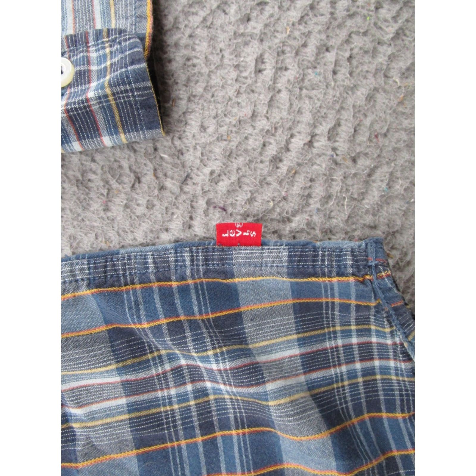 Levi's VINTAGE Levi's Button-Up Shirt Western Plaid Long Sleeve M Mens Blue Cotton Size US M / EU 48-50 / 2 - 3 Thumbnail