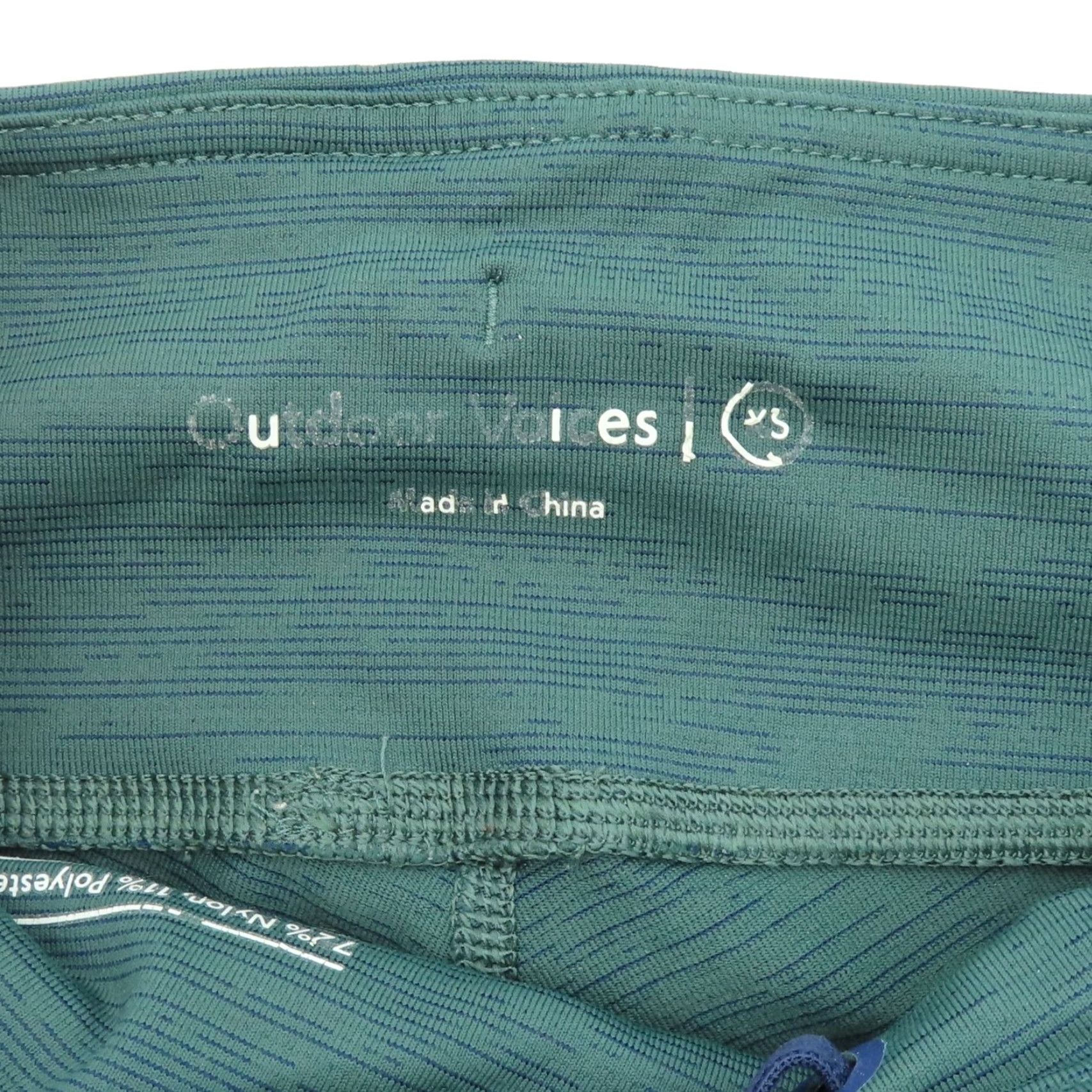 Outdoor Voices Outdoor Voices Women XS Extra Small Green Striped Leggings Athletic Waist Pocket Size 26" / US 2 / IT 38 - 6 Thumbnail