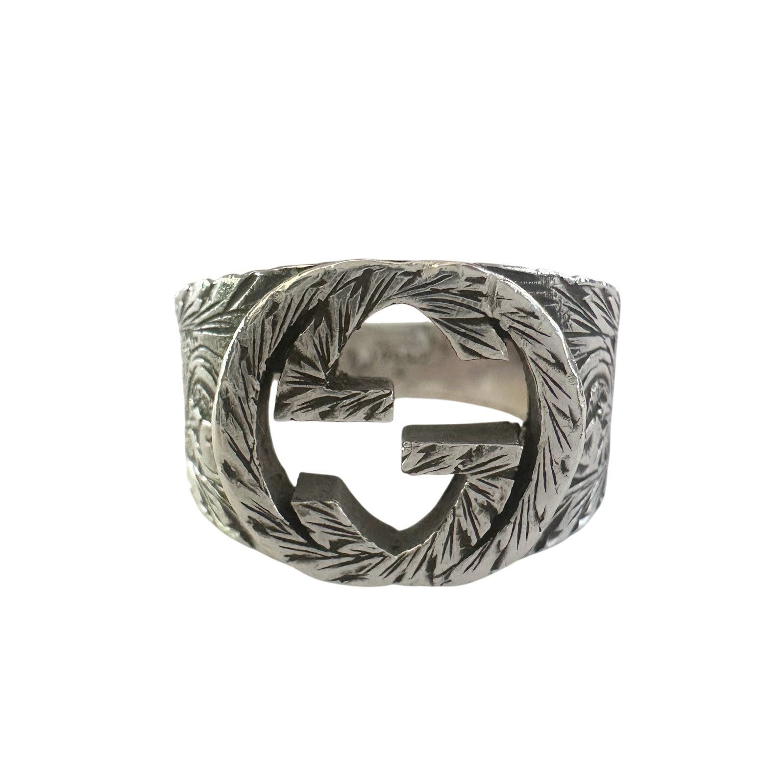 Gucci Gucci Interlocking G Arabesque Ring Sterling Silver Size ONE SIZE - 3 Thumbnail