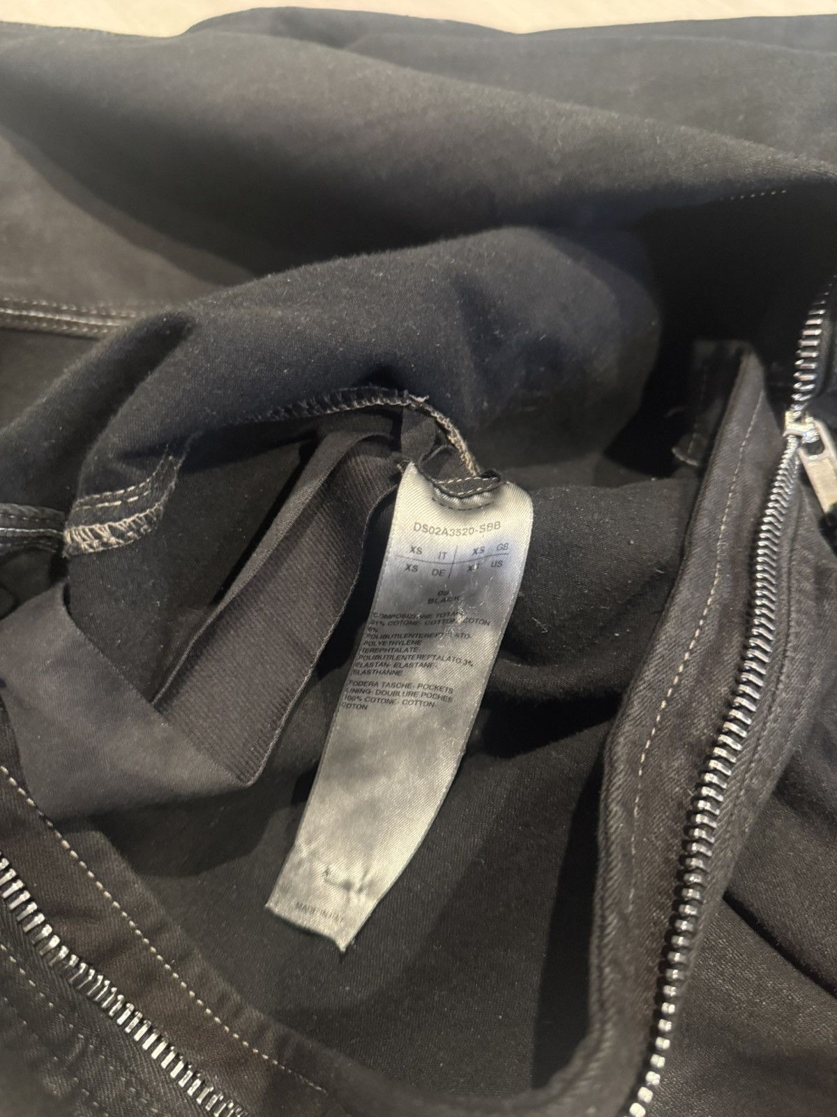 Rick Owens Drkshdw s/s 2023 black waxed denim flightsuit bodybag!! Size US 28 / EU 44 - 9 Thumbnail