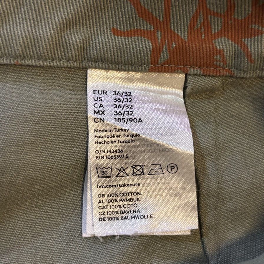 H&M Edition by H&M "Max" Tree Print Cargo Pants -Size 36/32 Size US 36 / EU 52 - 6 Thumbnail