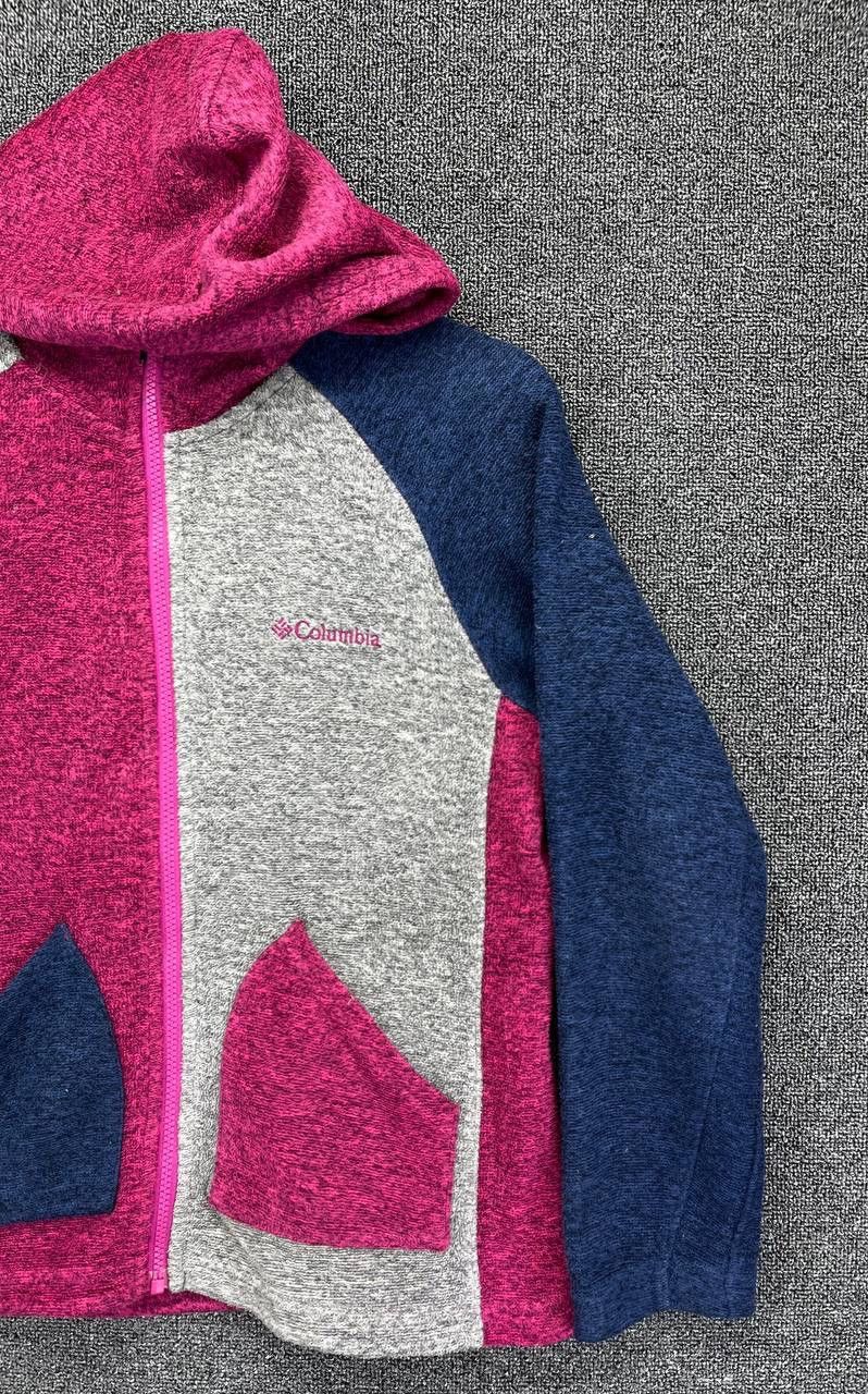 Columbia Columbia Fleece Hooded Rare Multicolor Zip Up Jacket Size S / US 4 / IT 40 - 3 Thumbnail
