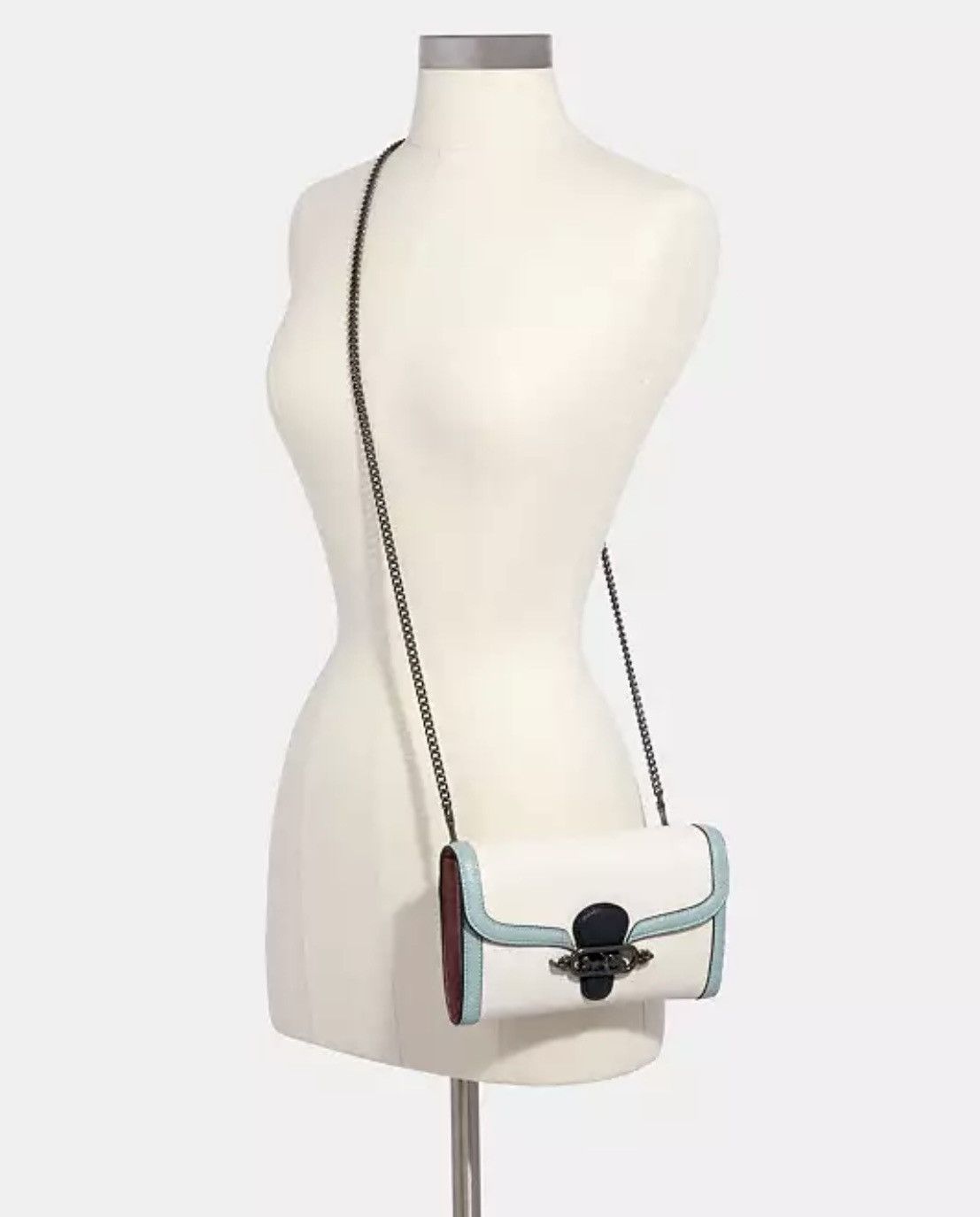 Coach Jade Chain Crossbody In Colorblock in Blue and white Size ONE SIZE - 8 Thumbnail