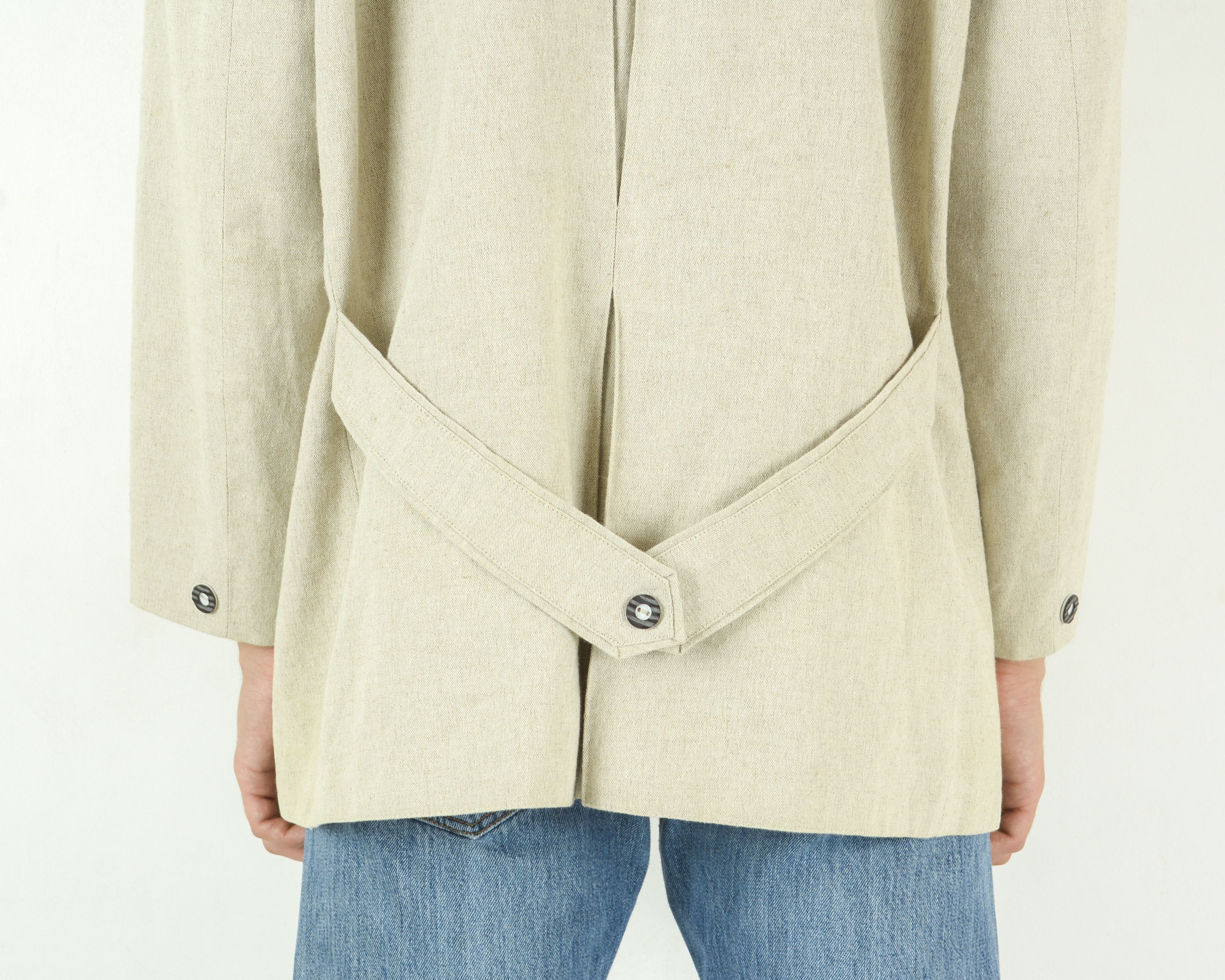 Vintage Landhausmode Linen Trachten UK 48S US Blazer Suit Jacket Size 48S - 4 Thumbnail