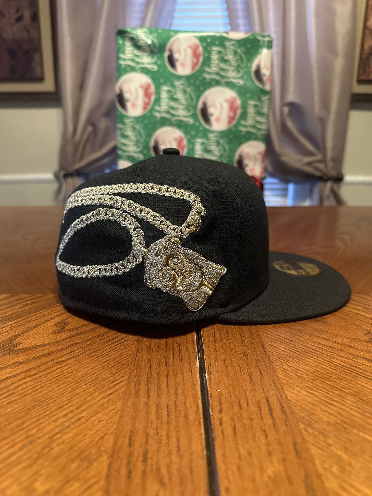 Pre-owned New Era X Supreme New Era Jesus Piece Hat 7 1/8 Black