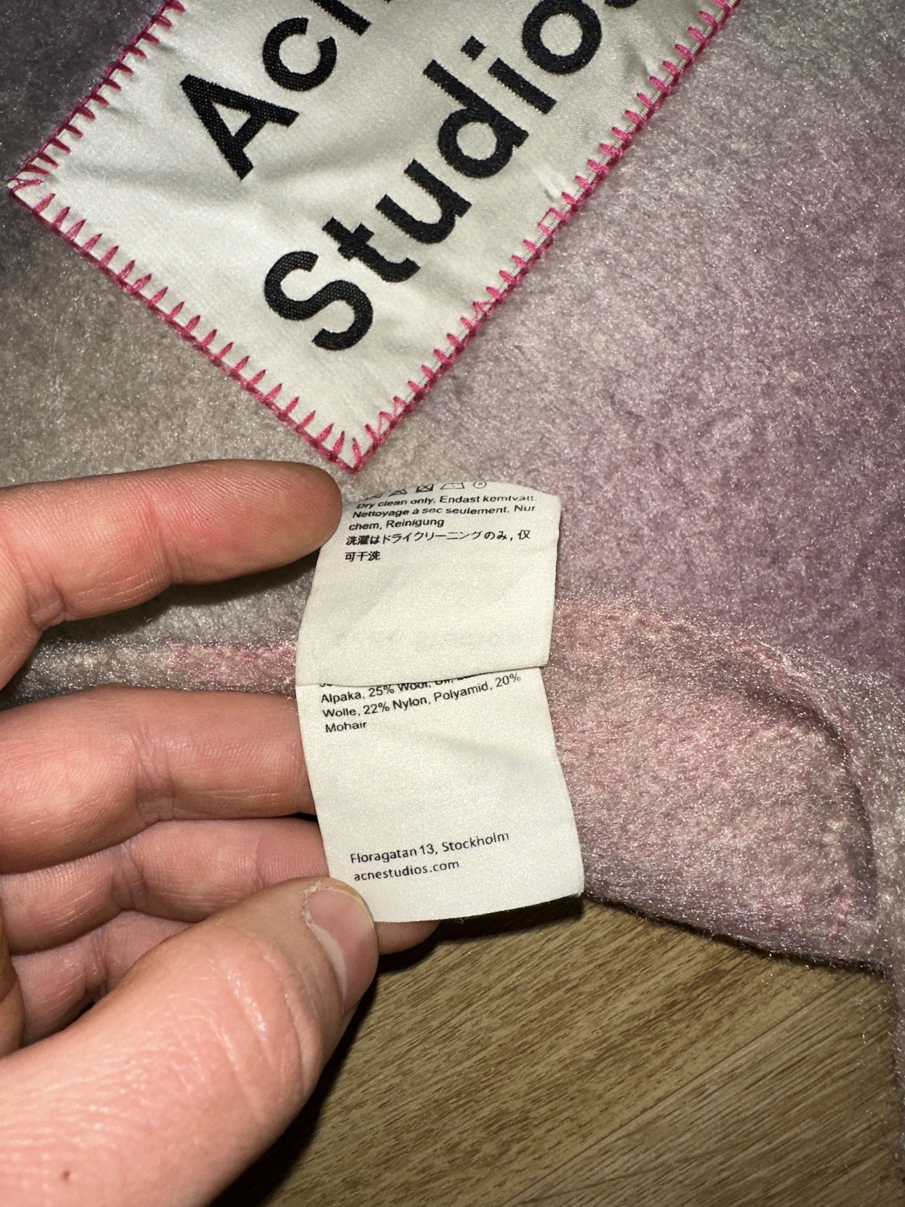 Acne Studios Acne Studios Checked Mohair Wool Scarf Unisex 250Cm Size ONE SIZE - 4 Thumbnail