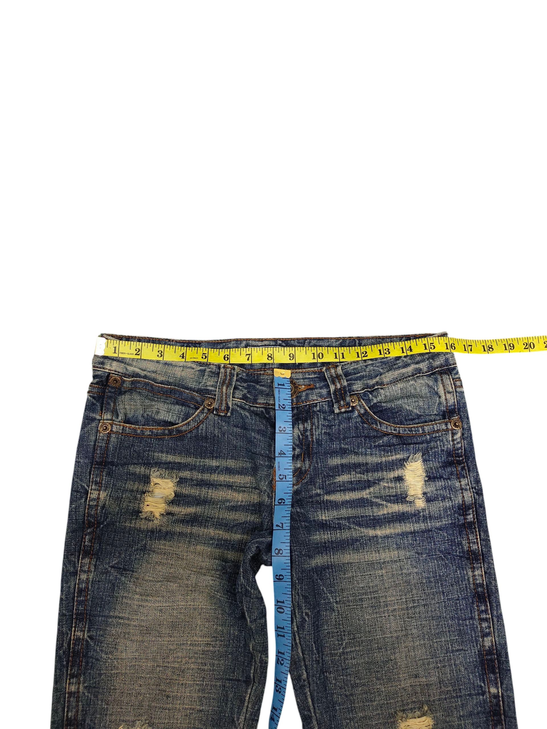 Tornado Mart Flare Jeans Africa Taro Distress Denim Bootcut Low Rise Y2k Size US 29 - 12 Thumbnail