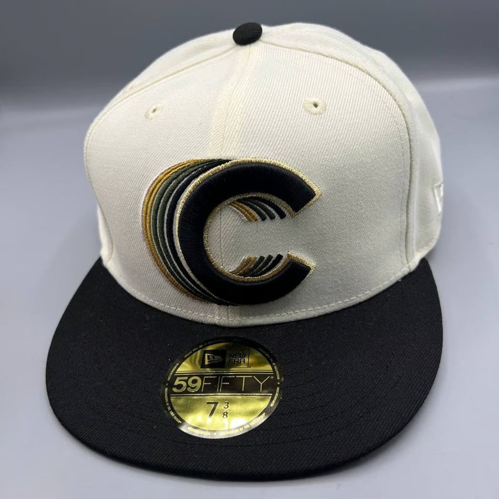 New Era Chicago Cubs Hat Men 7 3/8 White 59Fifty New Era Fitted Cap Size ONE SIZE - 2 Thumbnail