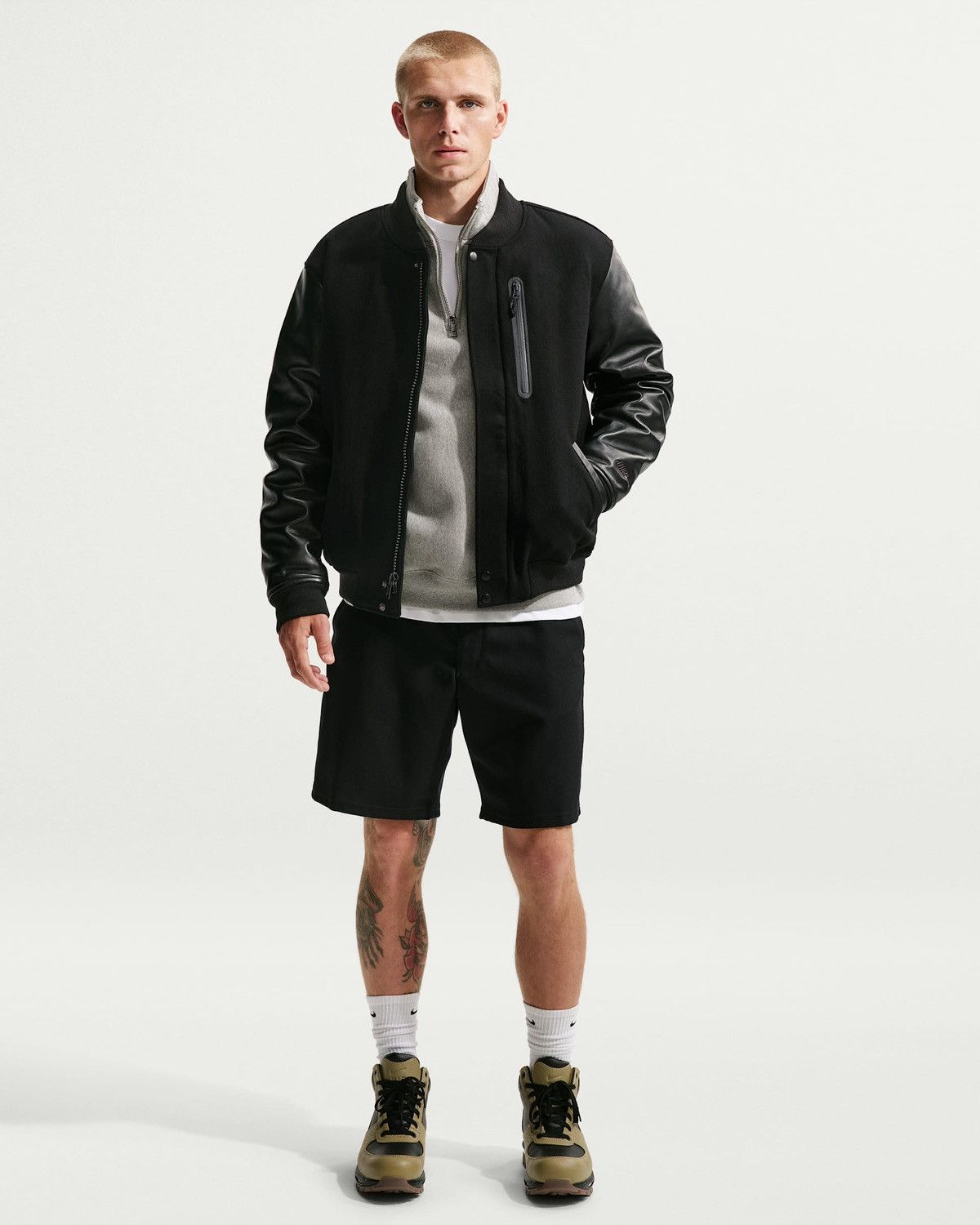 Nike NikeLab Destroyer Wool Leather Jacket Size US M / EU 48-50 / 2 - 13 Thumbnail