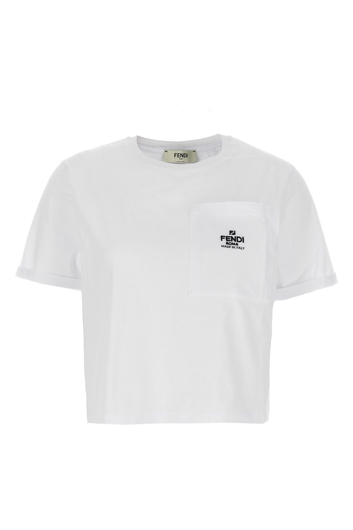 image of 'Fendi Roma' T-Shirt in White, Women's (Size XS)