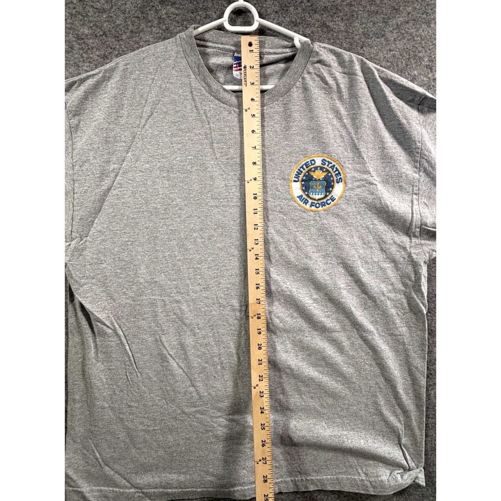 Vintage VINTAGE United States Air Force Tee Men's Large Gray Gray Military USA 90s T-Shirt Murica Short Sleeve Crew Neck Size US L / EU 52-54 / 3 - 5 Thumbnail