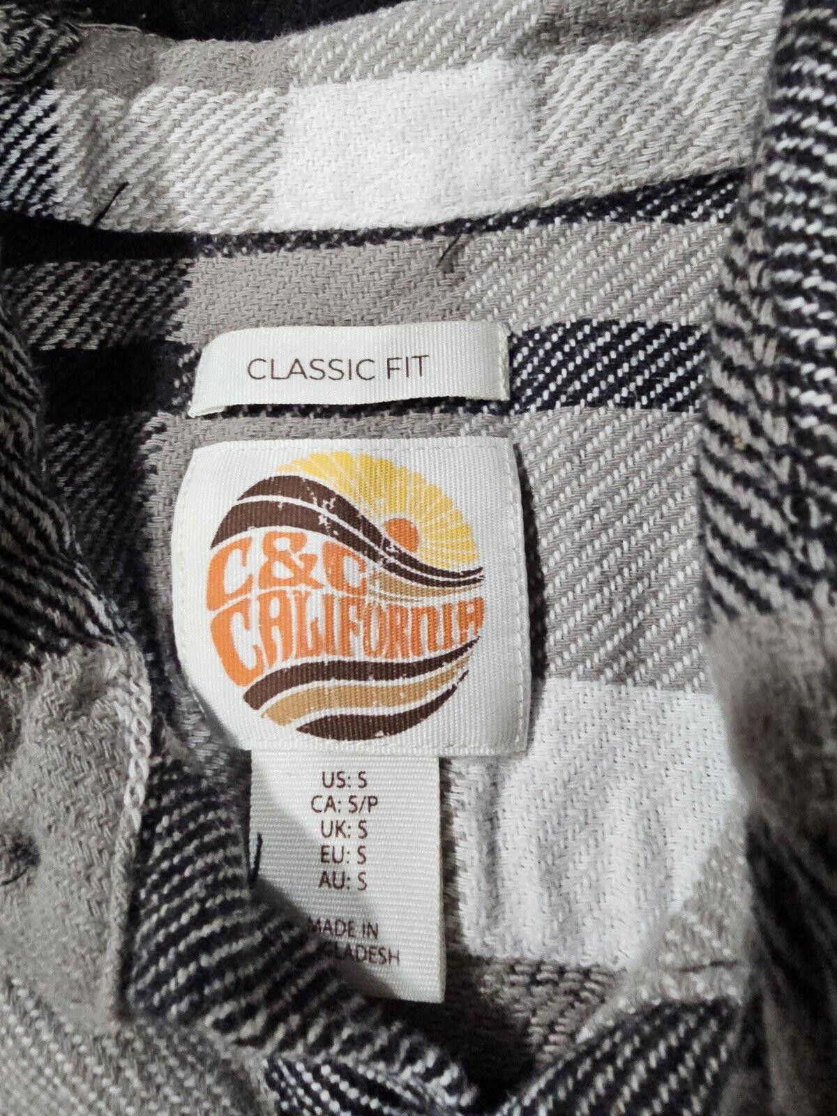 Designer C&C California Flannel Shirt Men's S Black Long Sleeve Size US S / EU 44-46 / 1 - 3 Thumbnail