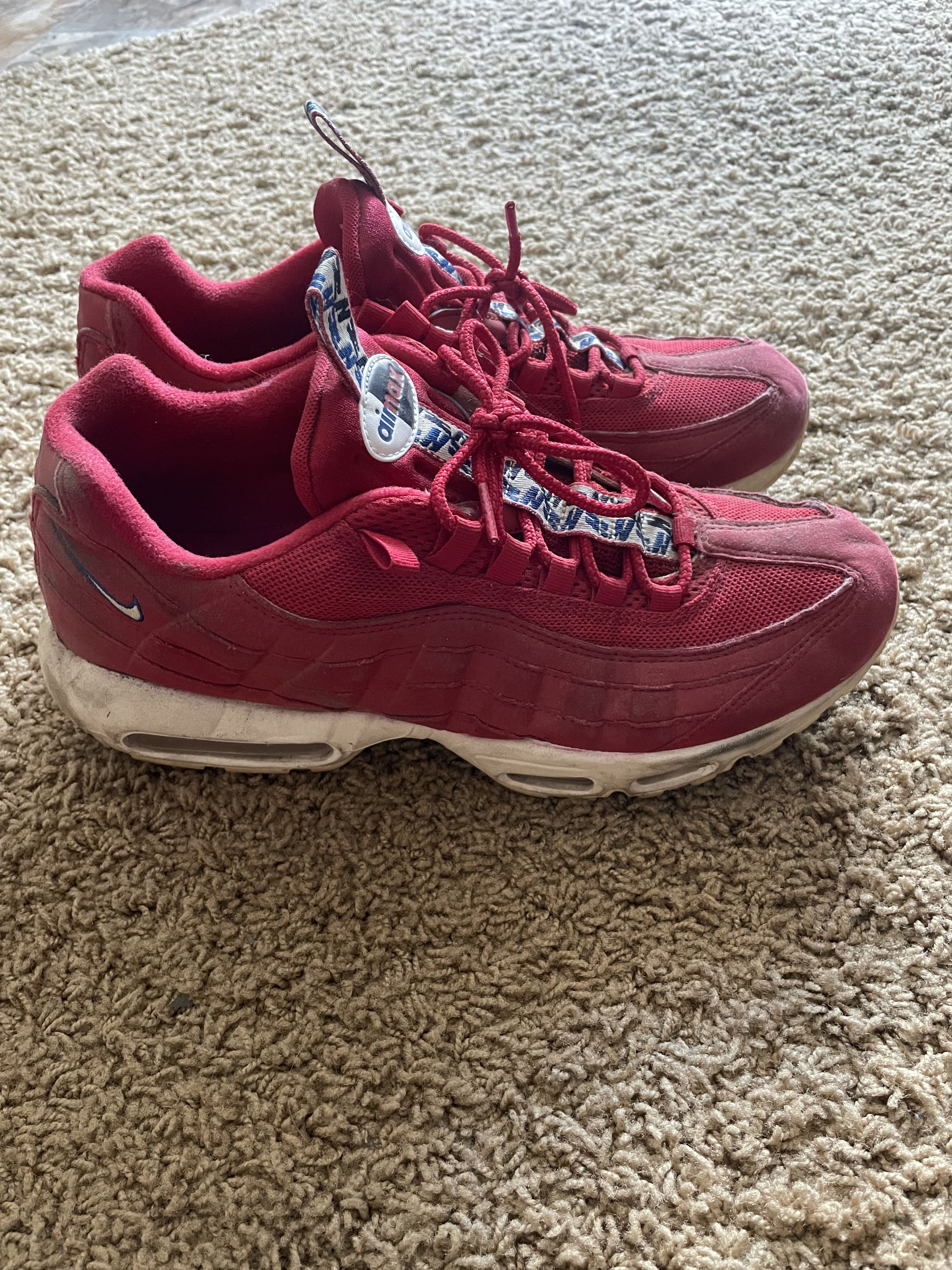 Nike Red Suede Air Max Size US 11 / EU 44 - 2 Thumbnail