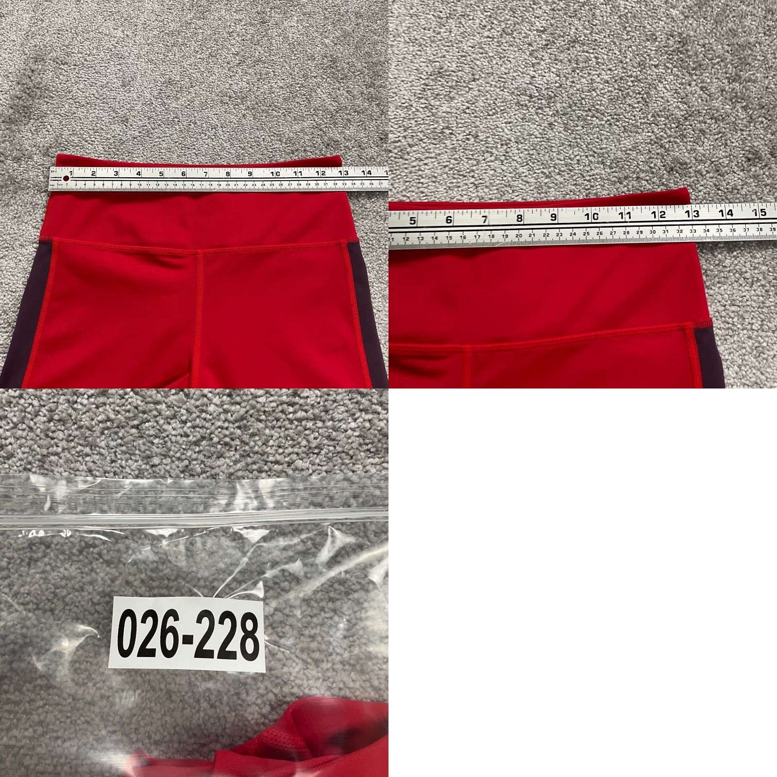 Vintage Zyia Active Compression Leggings Womens 6-8 Red High Rise Athletic Yoga 26x24 Size 28" / US 6 / IT 42 - 8 Thumbnail
