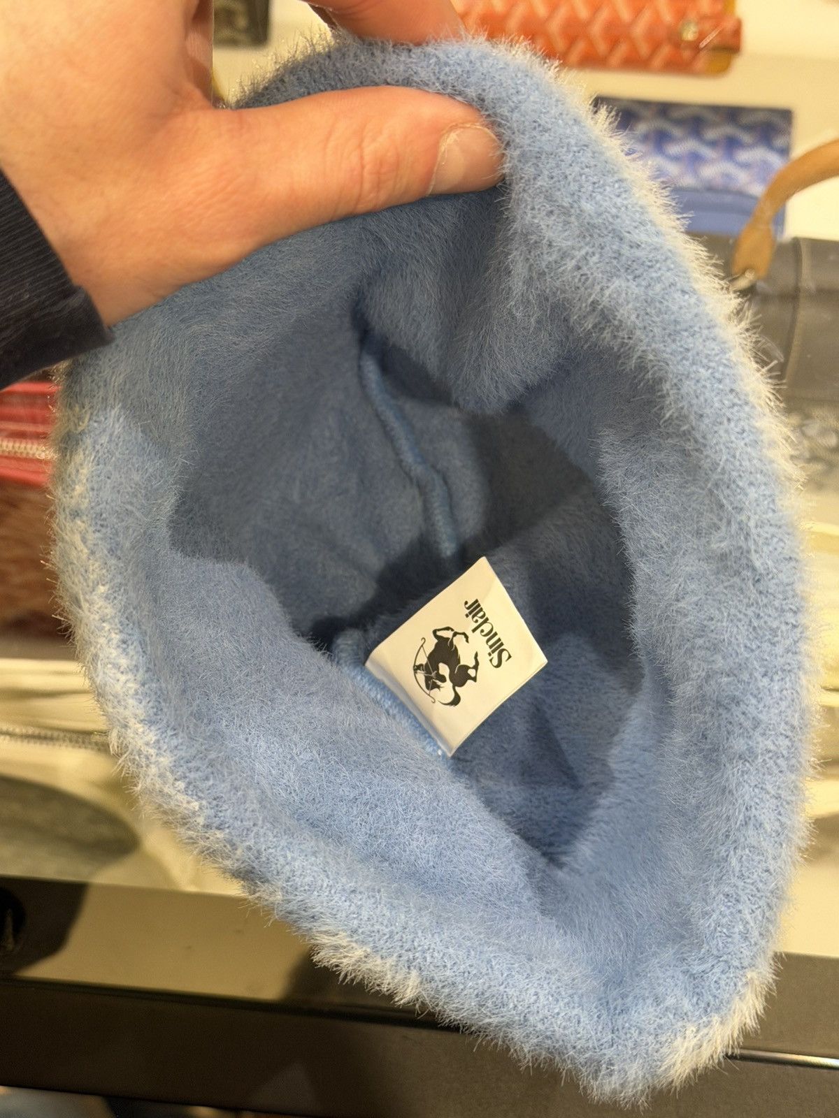 Sinclair Global Sinclair Brushed Plaid Beanie - Powder Blue Size ONE SIZE - 10 Thumbnail