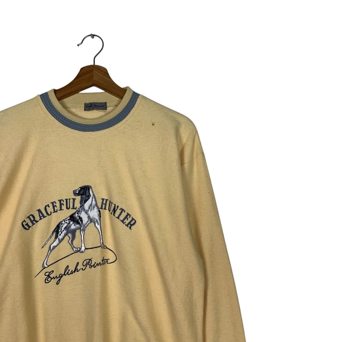 Japanese Brand English Pointer Graceful Hunter Logo Sweatshirt #1946-C85 Size US L / EU 52-54 / 3 - 5 Thumbnail