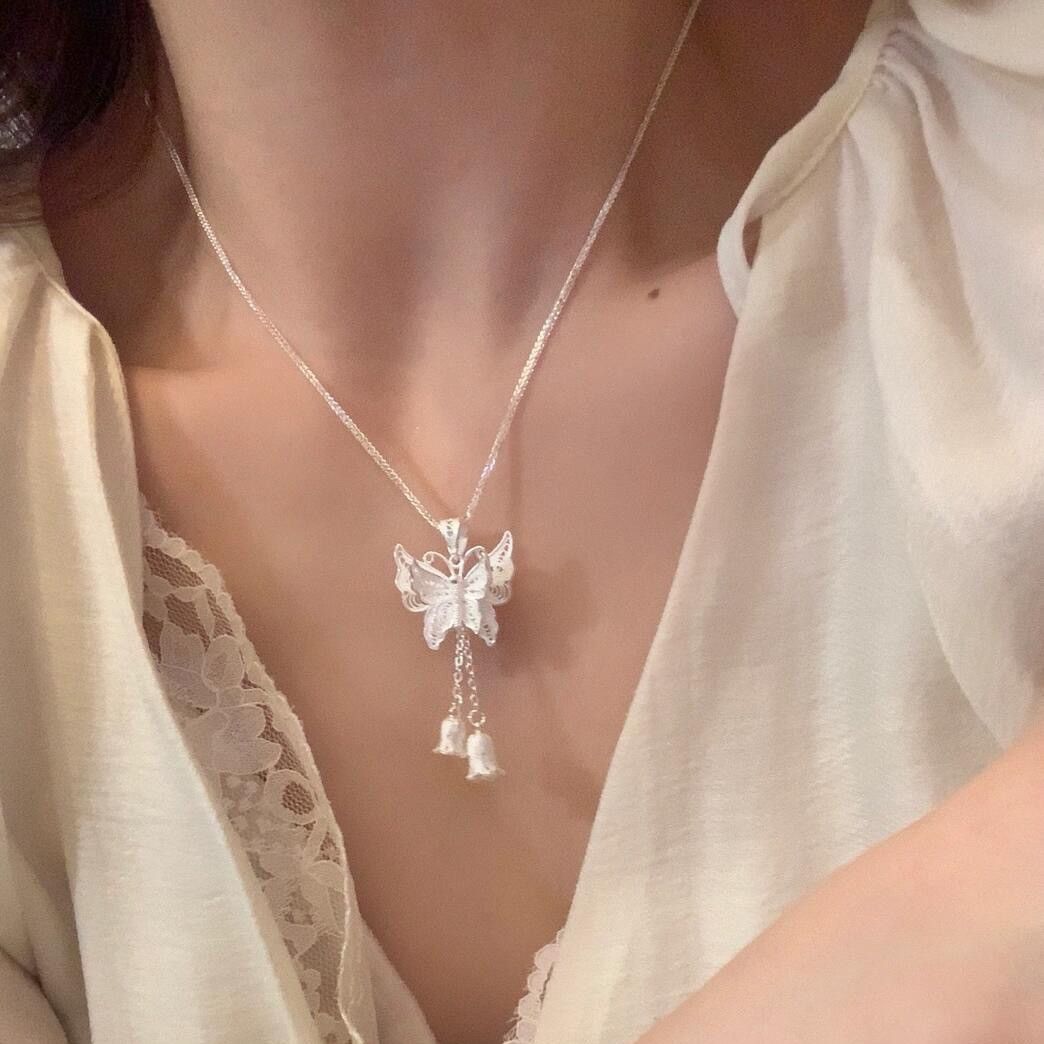 Other Whispering Butterfly · Silver Necklace Size ONE SIZE - 6 Thumbnail