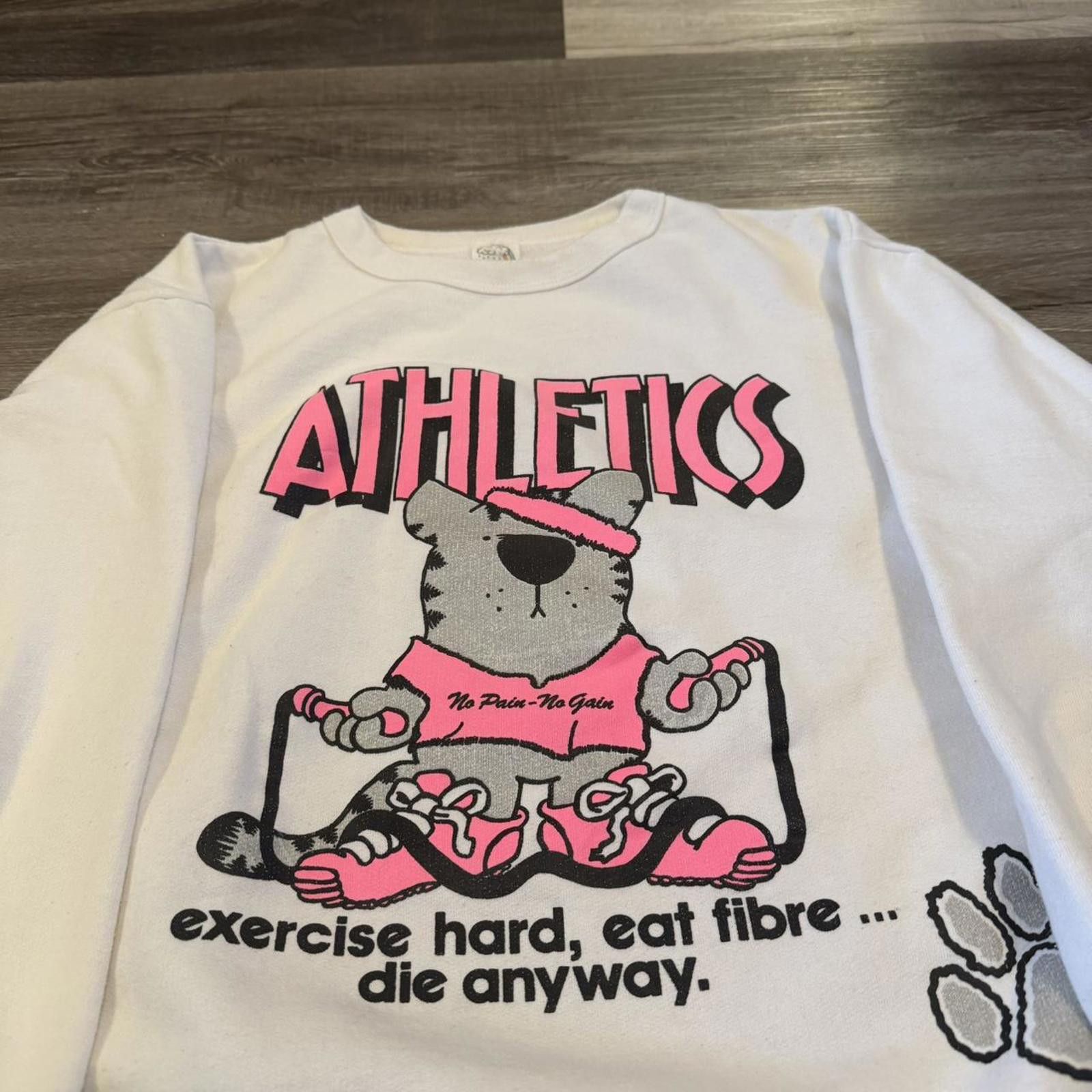 Other vintage athletics exercise hard die anyways sweatshirt 90s S Size US S / EU 44-46 / 1 - 2 Thumbnail