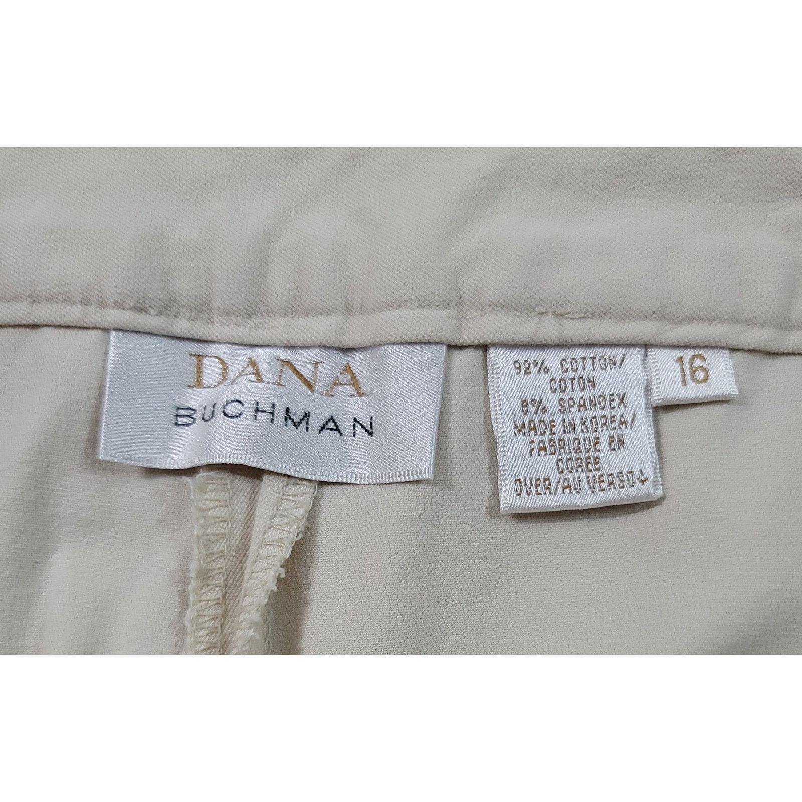 Other Dana Buchman Beige Tan Flat Front Ankle Pants16 Cuffed Hem Size 38" / US 16 / IT 52 - 4 Thumbnail