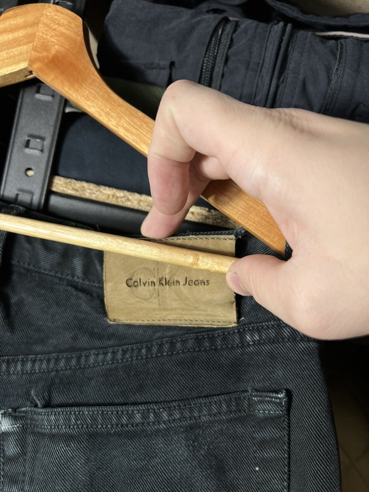 Calvin Klein Calvin Klein Jeans Men’s Vintage Black Denim Pants Easy Fit Size US 32 / EU 48 - 3 Thumbnail