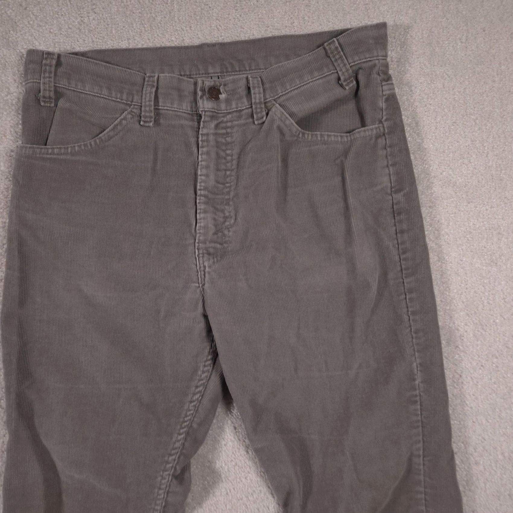 Levi's Levi's Pants Mens 34x26 Gray Corduroy 5 Pocket Chino Casual Straight Made USA Size US 34 / EU 50 - 3 Thumbnail