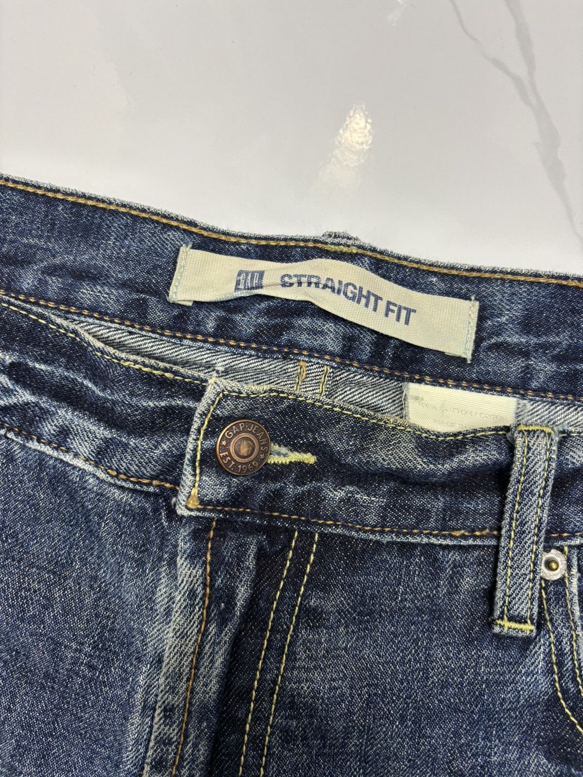 Kapital BAGGY FLARE JEANS DISTRESSED DENIM GAP AGE WASH JEANS Size US 37 - 11 Thumbnail