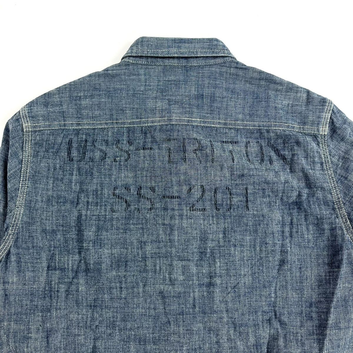 Japanese Brand Vintage Houston Military USN Chambray Pocket Denim Shirt Size US M / EU 48-50 / 2 - 12 Thumbnail