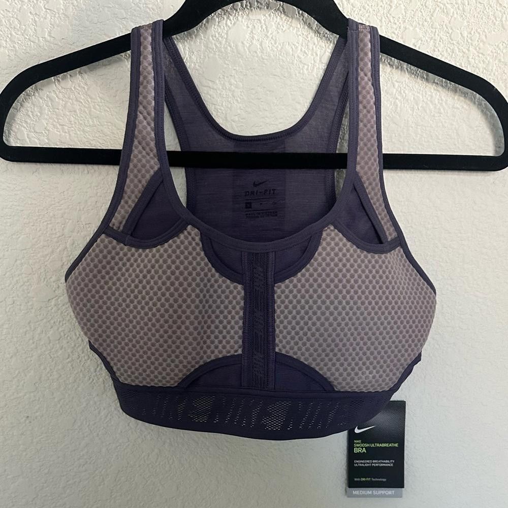 Nike Nike Swoosh Ultrabreathe Sports Bra Purple Small Size ONE SIZE - 3 Thumbnail