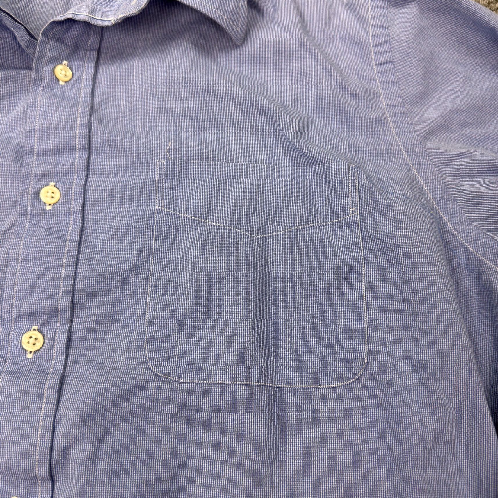 Polo Ralph Lauren VINTAGE Polo Ralph Lauren Shirt Men 16 Dress Shirt Blue Gingham 34/35 90s Mens Open Collar Size US L / EU 52-54 / 3 - 2 Thumbnail