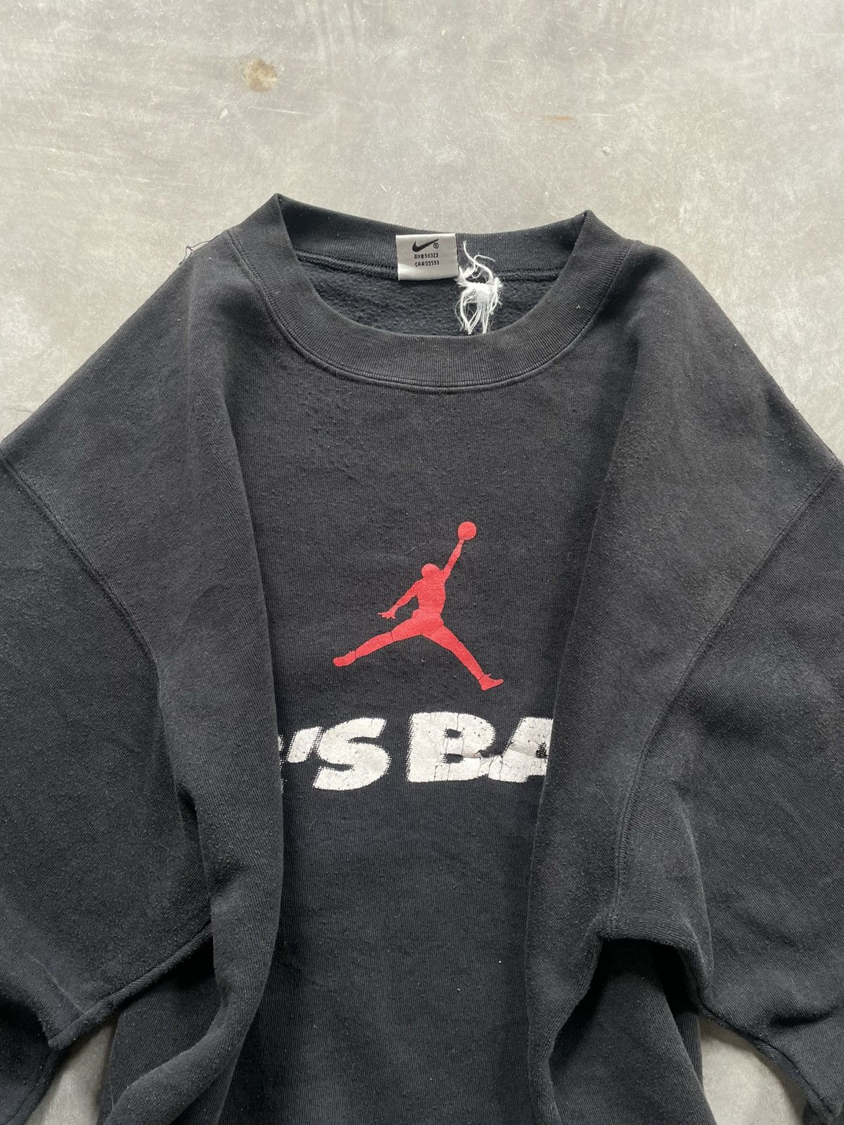 Nike Vintage Nike Jordan He’s Back Printed Sweatshirts Black Size US XL / EU 56 / 4 - 3 Thumbnail