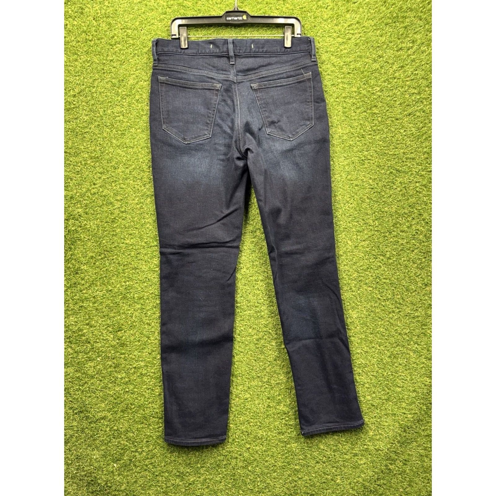 Banana Republic Banana Republic Traveler Jeans Mens 33x32 Slim Dark Wash Denim 5-Pocket Stretch Casual Jeans Mens Regular Blue Size US 33 - 2 Thumbnail