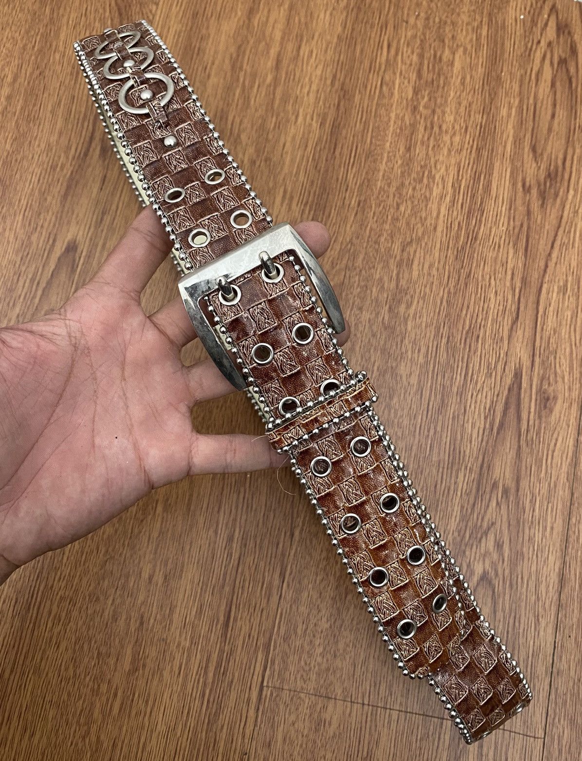 If Six Was Nine Brown square pattern belt Size ONE SIZE - 3 Thumbnail