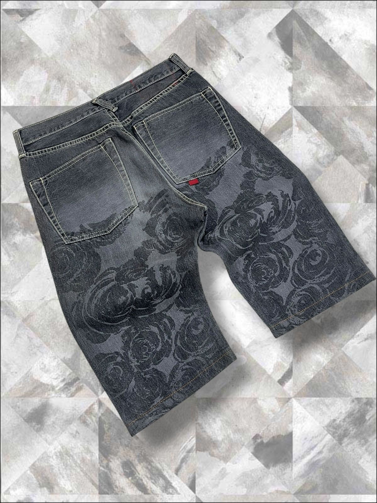 Hysteric Glamour Vintage Japan Designer BYEMRT.Paris Art Flower Short Denim Size US 28 / EU 44 - 9 Thumbnail